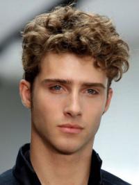 Short Wavy Boycut Men’s Wig-Synthetic, Capless Design