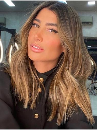 18inch Wavy Synthetic Lace Front Wig-No Bangs