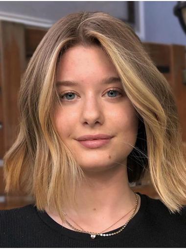 Premium 12" Chin-Length Lace Front Bob Wig-100% Human Hair