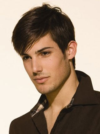 Men's Lace Front Cropped Straight Wig-Permanent Style