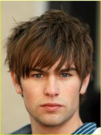 Men’s Wigs-Black Wavy Remy Human Hair with Lace Front