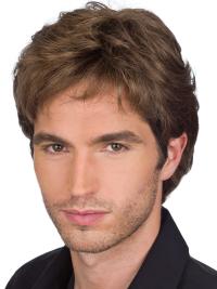 Affordable Short Straight Brown Men Wig-Natural for Daily Wear