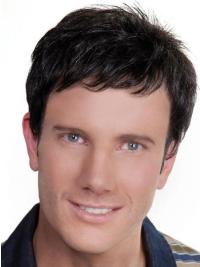 Short Black Men’s Wig-Synthetic Hair Straight Style