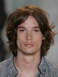 Auburn Straight Men’s Wig Lace Front, Chin-Length Human Hair