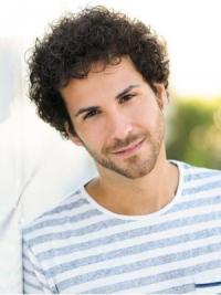 Buy Brown Synthetic Lace Front Short Curly Wig for Men Online