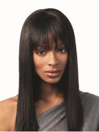 Soft Capless Straight 16 Inch Human Hair Wig for Black Women
