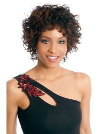 Short Curly Boycut Wig Brazilian Remy Hair, Perfect for Black Women