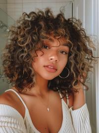Synthetic Curly Wig 2 Tone Style for African American