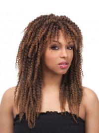 Discount Kinky Brown Synthetic Wig - African American Style