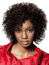Brown Chin-Length Human Hair Wig Classic Style