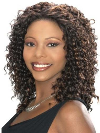 Kinky Brown Synthetic Capless Wig for African American Women Trendy Styles