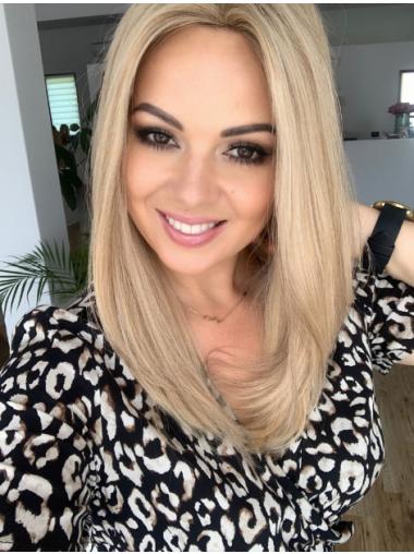 Human Hair Wigs 16" Long, Monofilament Elegant Look