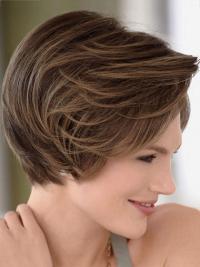 Exquisite Brown 8inch Straight Wig Human Hair Sleek & Stylish