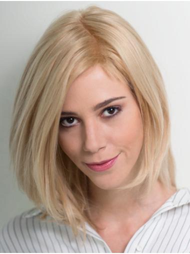 Blonde 10inch Straight Bob Wig Chin-Length Remy Human Hair