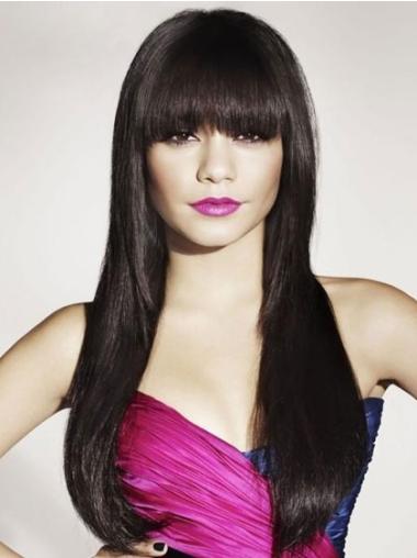 Capless Straight Black Wig Long Human Hair Special Sale