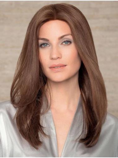 Long 18" Straight Wigs 100% Hand-Tied Remy Human Hair Wig