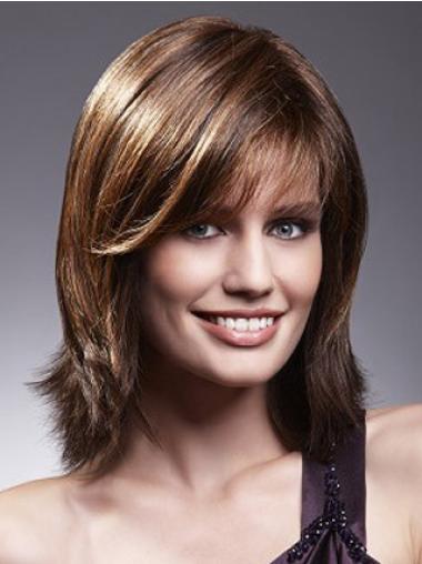 Best Brown Shoulder Length Human Wigs with Bangs for a Natural Look