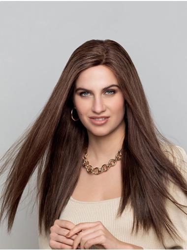 Best Brown Human Hair Wigs-Long Straight Style No Bangs