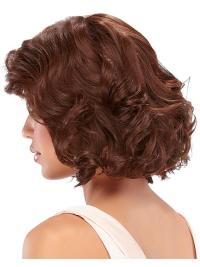 Auburn Curly Wigs 100% Hand-Tied Human Hair for Natural Look
