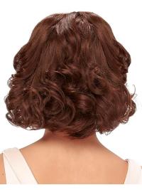 Auburn Curly Wigs 100% Hand-Tied Human Hair for Natural Look