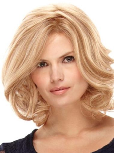 Layered Blonde Curly Wigs Premium Human Hair