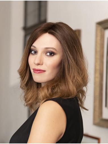 Long Wavy Blonde Wigs 14" Remy Human Hair Glamorous