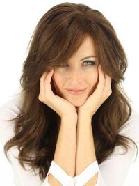 Exquisite Layered Auburn Long Human Hair Wigs Luxurious