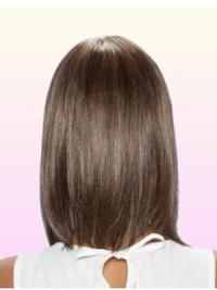 Long Brown Wigs with Bangs Indian Human Wigs