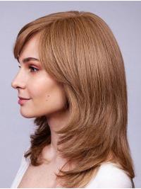 Remy Human Hair Wig 16inch 100% Hand-Tied Long Wig for Women