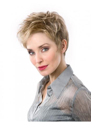 Real Hair Boycut Wigs, Cropped Style for Women