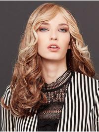 Long 16" Ombre 2-Tone Wavy Layered Remy Human Hair Hand-Tied Wig