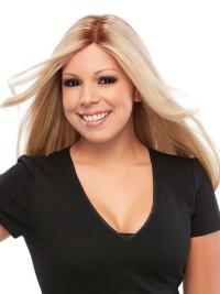 Long Blonde Wavy Layered Hand-Tied Human Wigs