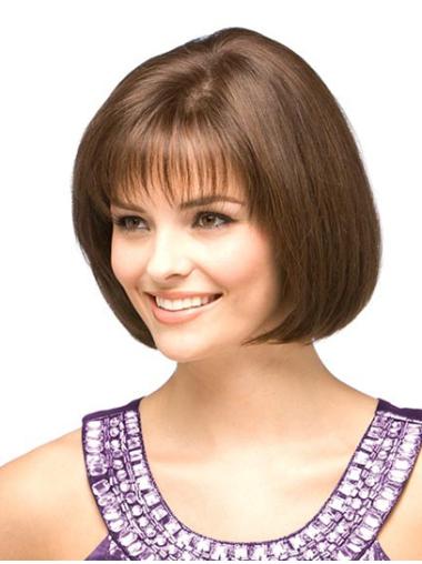 Auburn Straight Top Human Hair Short Cut Wigs For You