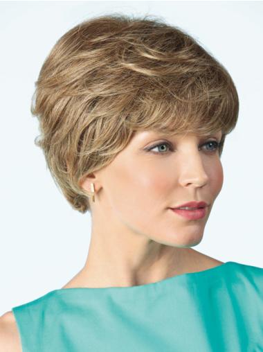 Soft Blonde Remy Human Hair Wigs Short Fully Hand-Tied On Sale