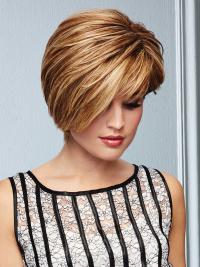 Ombre/2 Tone Short 100% Hand-Tied Human Hair Wigs