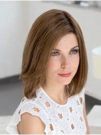 Brown Remy Human Hair Bob 12" Shoulder Length Wig for Women