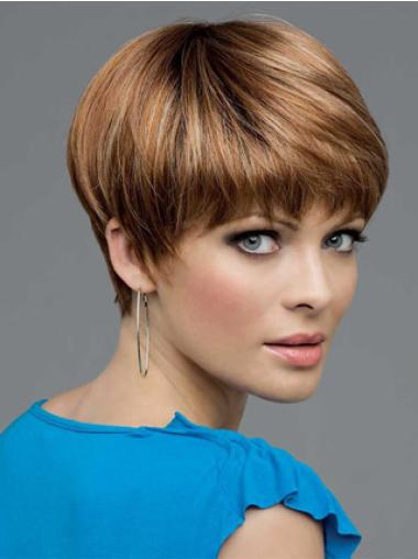 Brown Boycuts Cropped Human Hair Wigs Best Choice