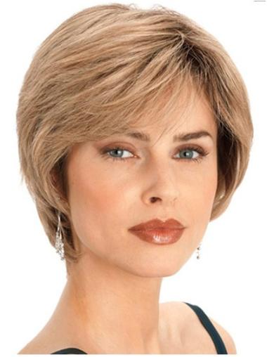 Blonde Straight Bob Wig 100% Human Hair Comfortable