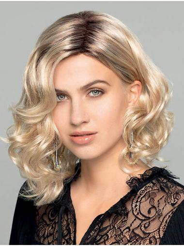 Blonde Lace Front Synthetic Wavy Bob Wigs Long
