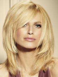 14" Straight Long Women Human Hair Wigs Natural