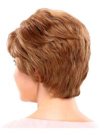 Layered Human Hair Wig Short 100% Hand-Tied Real Hair