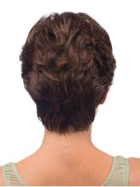 Brown Wavy Wig with Bangs Cheap and High-Quality Human Hair