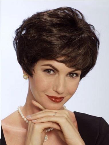 Best Straight Layered Short Brown Wigs 100% Human Hair