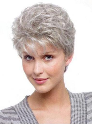 Perfect Wavy Synthetic Short Grey Wig Effortless Style
