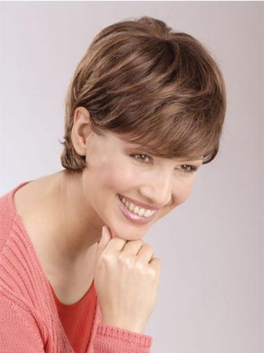 Auburn Straight Cropped Human Hair Wig Lace Front, Premium Quality