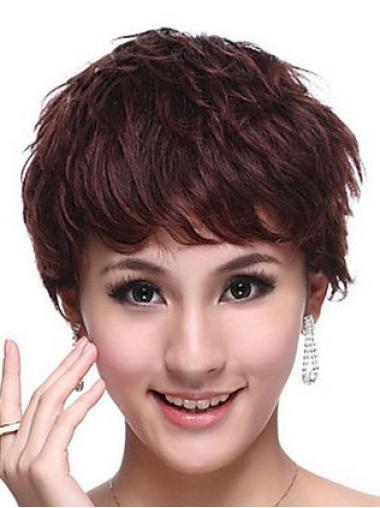 Fashion Auburn Wig Capless Design, Natural Human Hair