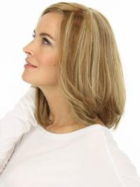 Blonde Wavy Layered Human Hair Wigs Lace Front Available