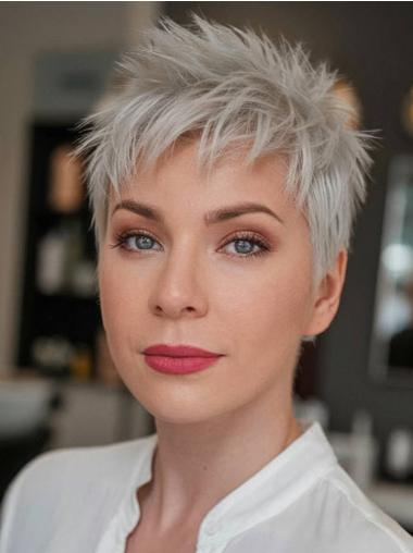Synthetic Wig 4" Boycut Short Hair for a Modern Edge