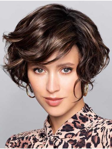 Blonde Wavy Boycut Wig Short Synthetic Hair for Natural Look