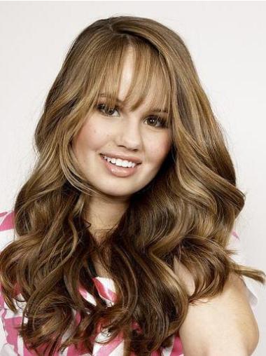 Long Wavy Brown Human Hair Wig Premium Quality